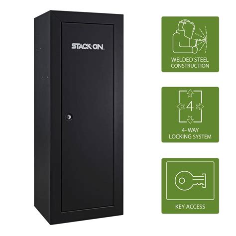 stack-on 14-gun steel security cabinet w pistol safe|used stack on gun cabinet.